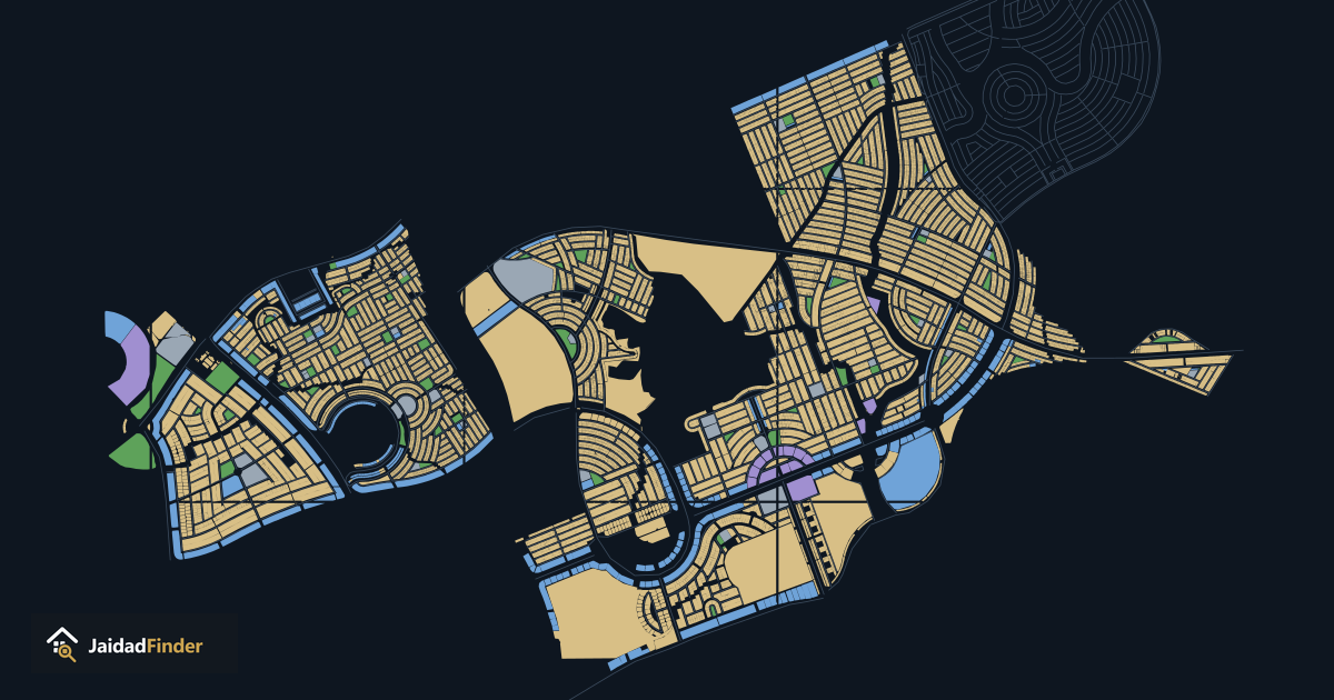 Blue World City map: every plot, block and road, traced by Jaidad Finder