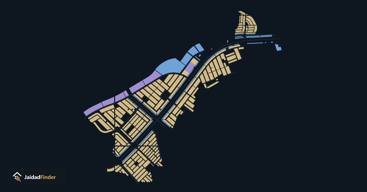DHA Phase 4 River View North map: every plot, block and road, traced by Jaidad Finder