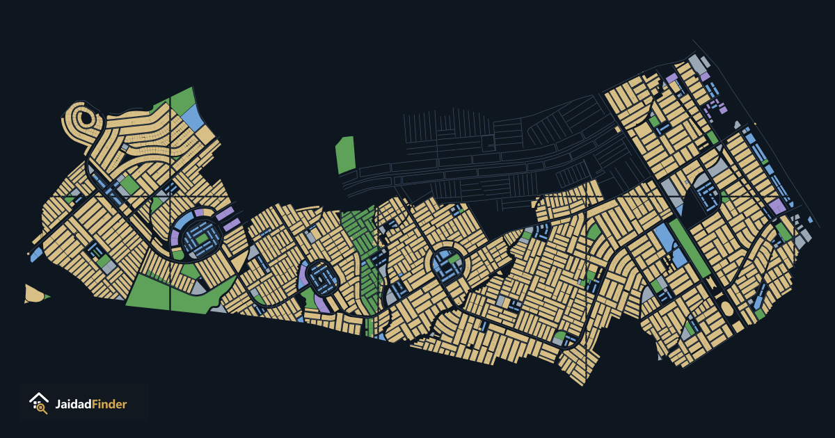 Multi Gardens B-17 map: every plot, block and road, traced by Jaidad Finder